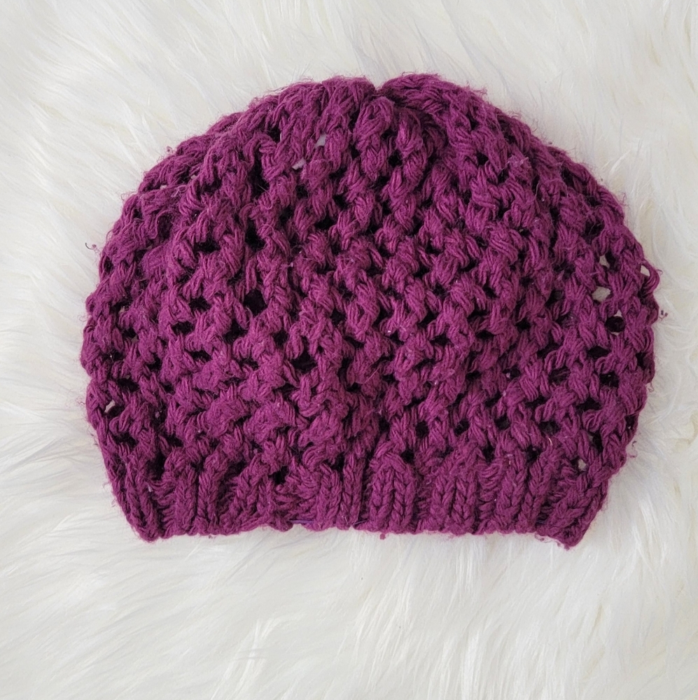 Free Authority Plum Chunky Knit Beanie